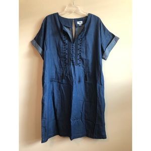 Denim Dress with Black details